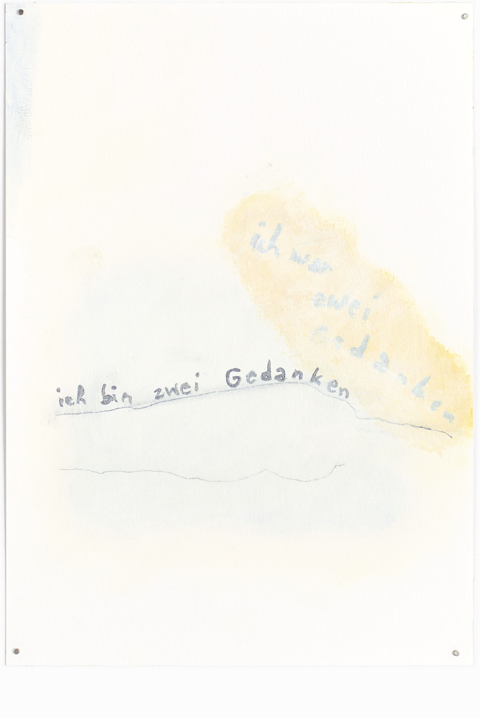  Zwei Gedanken, 24 x 34 cm, Acryl, Tusche, Graphit, Papier, 2022 