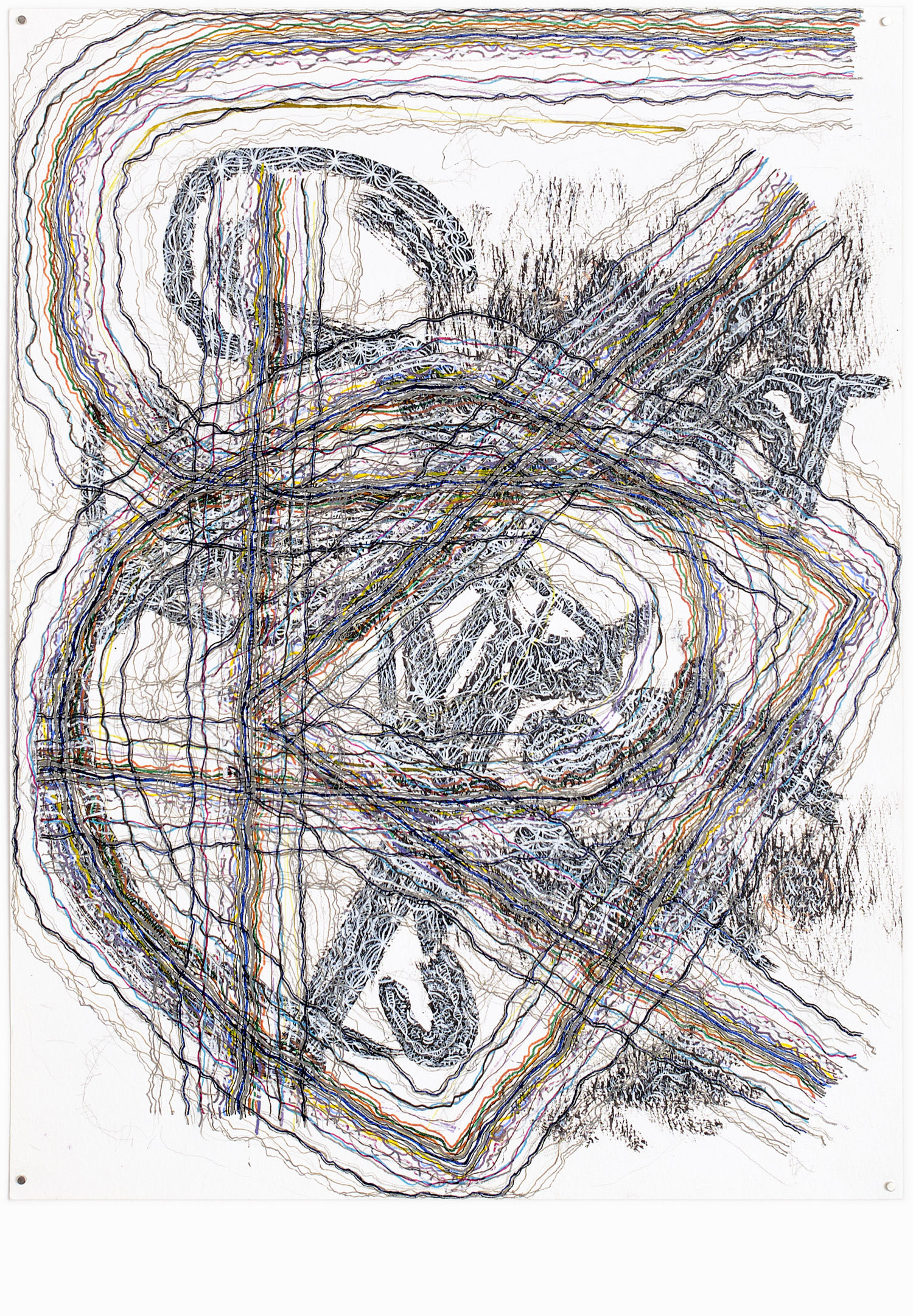  Selbst Körper Du, 30 x 40 cm, Tusche, Acryl, Graphit, Papier, 2021 