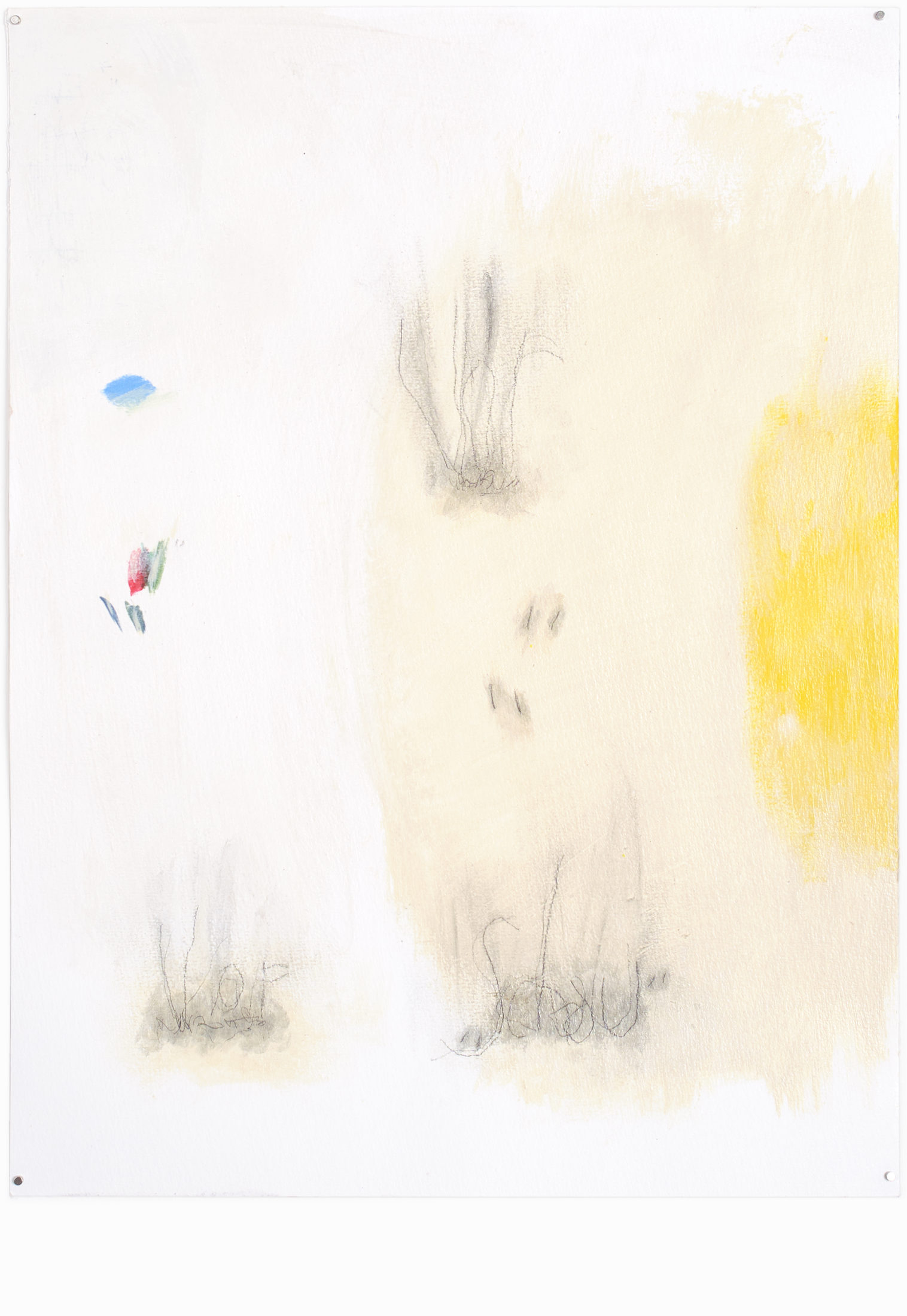  VorVorSchau, 30 x 40 cm, Tusche, Acryl, Graphit, Papier, 2022 