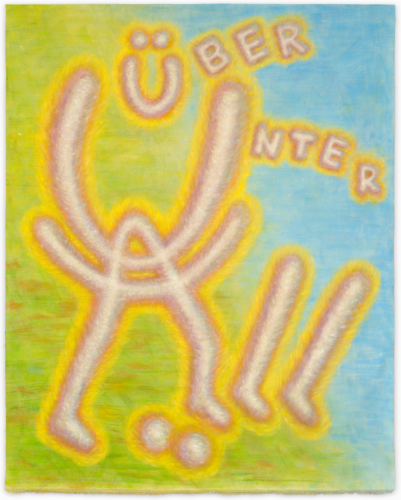  “Über Unter All“, gouache, canvas, 111 x 89 cm, 2024 (order: “inside outside“)

 